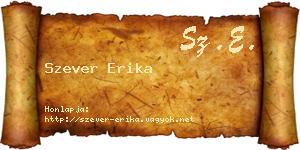 Szever Erika névjegykártya